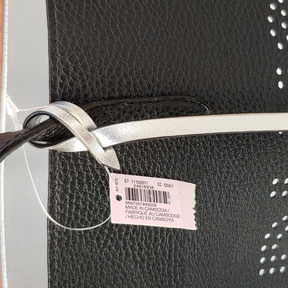 Victoria's Secret Black and Silver Synthetic Leather Tote - Picture 5 of 12